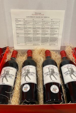 Whisky Mentors Shop Item Vertical Wine Gift Set Clement Vignot Gran Cru from St Emilion 2012, 2014, 2015 and 2016